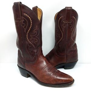 Justin Boots Women's Size 6 Brown Cowhide Saltillo Classic Embroidered 4937